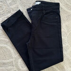 Carly Jean Los Angeles Chrissy Classic in Black with raw hem.